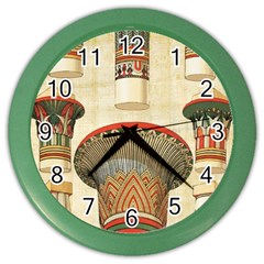 Egyptian Architecture Column Color Wall Clock by Proyonanggan