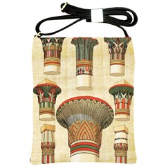 Egyptian Architecture Column Shoulder Sling Bag by Proyonanggan