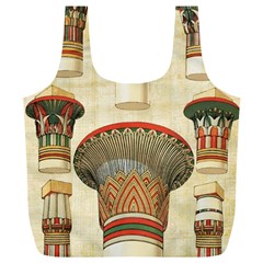 Egyptian Architecture Column Full Print Recycle Bag (xl) by Proyonanggan