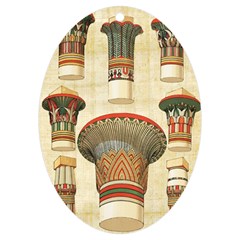 Egyptian Architecture Column Uv Print Acrylic Ornament Oval by Proyonanggan