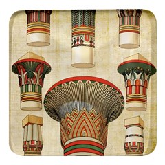 Egyptian Architecture Column Square Glass Fridge Magnet (4 Pack) by Proyonanggan