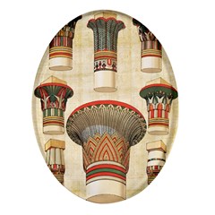 Egyptian Architecture Column Oval Glass Fridge Magnet (4 Pack) by Proyonanggan