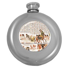 Ancient Egyptian Art Egypt Round Hip Flask (5 Oz) by Proyonanggan