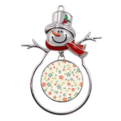 Abstract-1 Metal Snowman Ornament by nateshop