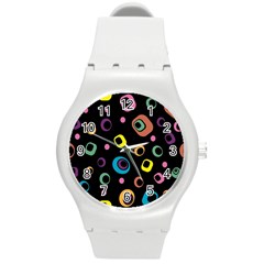 Abstract-2 Round Plastic Sport Watch (m) by nateshop