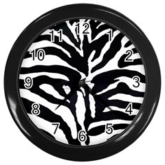 Zebra-black White Wall Clock (black) by nateshop