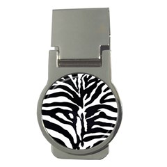 Zebra-black White Money Clips (round)  by nateshop