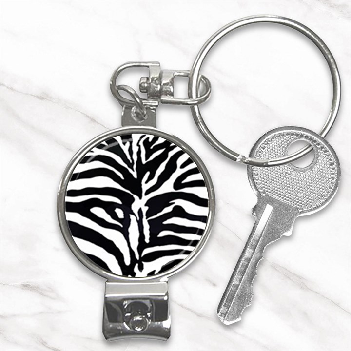 Zebra-black White Nail Clippers Key Chain