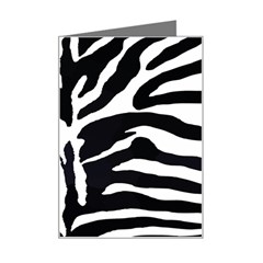 Zebra-black White Mini Greeting Card