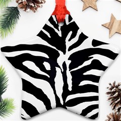 Zebra-black White Star Ornament (two Sides) by nateshop