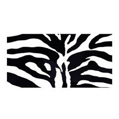 Zebra-black White Satin Wrap 35  X 70  by nateshop