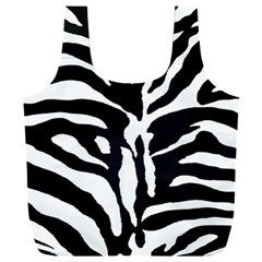 Zebra-black White Full Print Recycle Bag (xxl) by nateshop