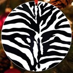 Zebra-black White UV Print Acrylic Ornament Round Front