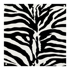 Zebra-black White Banner And Sign 3  X 3  by nateshop