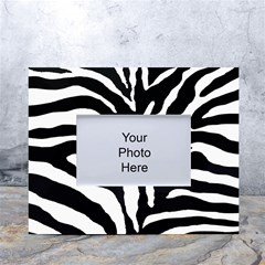 Zebra-black White White Tabletop Photo Frame 4 x6  by nateshop