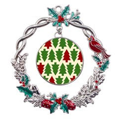 Background-2 Metal X mas Wreath Holly Leaf Ornament