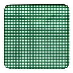 Green -1 Square Glass Fridge Magnet (4 Pack) by nateshop