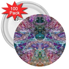 Spring Arabesque 3  Buttons (100 Pack)  by kaleidomarblingart