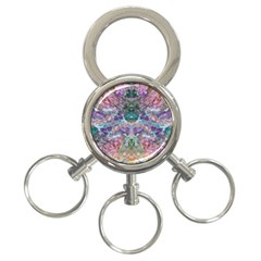 Spring Arabesque 3-ring Key Chain by kaleidomarblingart