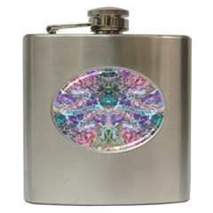 Spring Arabesque Hip Flask (6 Oz) by kaleidomarblingart