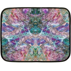 Spring Arabesque Two Sides Fleece Blanket (mini) by kaleidomarblingart