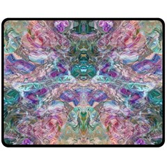 Spring Arabesque Two Sides Fleece Blanket (medium) by kaleidomarblingart