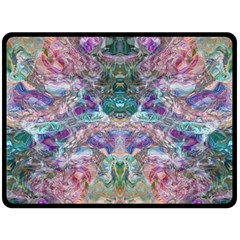 Spring Arabesque Two Sides Fleece Blanket (large) by kaleidomarblingart