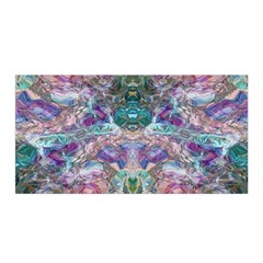 Spring Arabesque Satin Wrap 35  X 70  by kaleidomarblingart