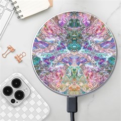 Spring Arabesque Wireless Fast Charger(white) by kaleidomarblingart