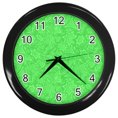 Green-2 Wall Clock (black) by nateshop