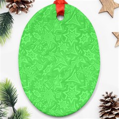 Green-2 Oval Ornament (two Sides) by nateshop