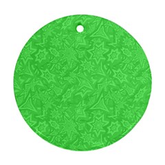 Green-2 Round Ornament (two Sides)