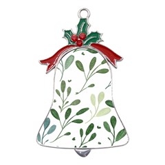 Sheets-7 Metal Holly Leaf Bell Ornament by nateshop