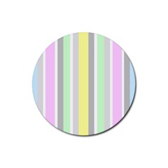 Stripes-2 Rubber Round Coaster (4 Pack) by nateshop