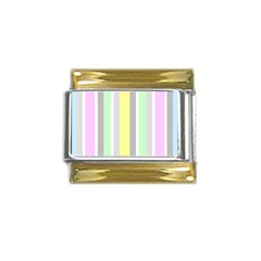 Stripes-2 Gold Trim Italian Charm (9mm) by nateshop