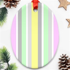 Stripes-2 Oval Ornament (two Sides) by nateshop