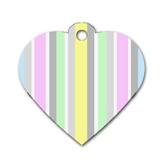 Stripes-2 Dog Tag Heart (one Side) by nateshop