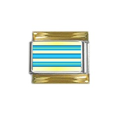 Stripes-3 Gold Trim Italian Charm (9mm) by nateshop