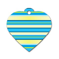 Stripes-3 Dog Tag Heart (one Side) by nateshop