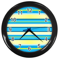 Stripes-3 Wall Clock (black) by nateshop