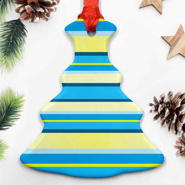 Stripes-3 Christmas Tree Ornament (Two Sides)