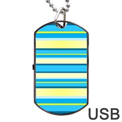 Stripes-3 Dog Tag Usb Flash (one Side) by nateshop