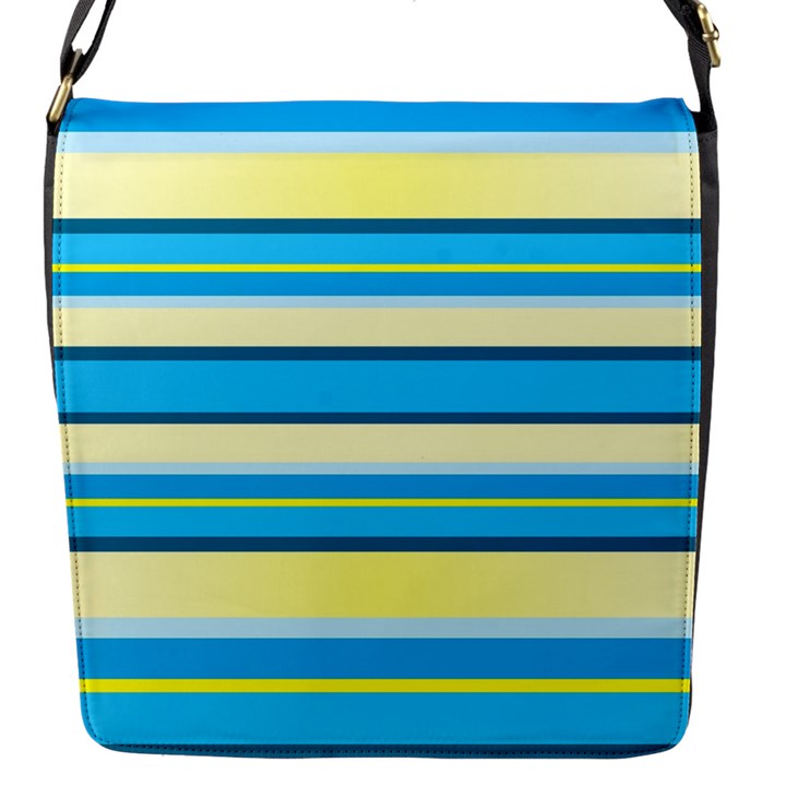 Stripes-3 Flap Closure Messenger Bag (S)