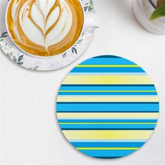 Stripes-3 Uv Print Round Tile Coaster by nateshop