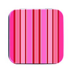 Stripes-4 Square Metal Box (black) by nateshop