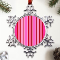 Stripes-4 Metal Large Snowflake Ornament by nateshop