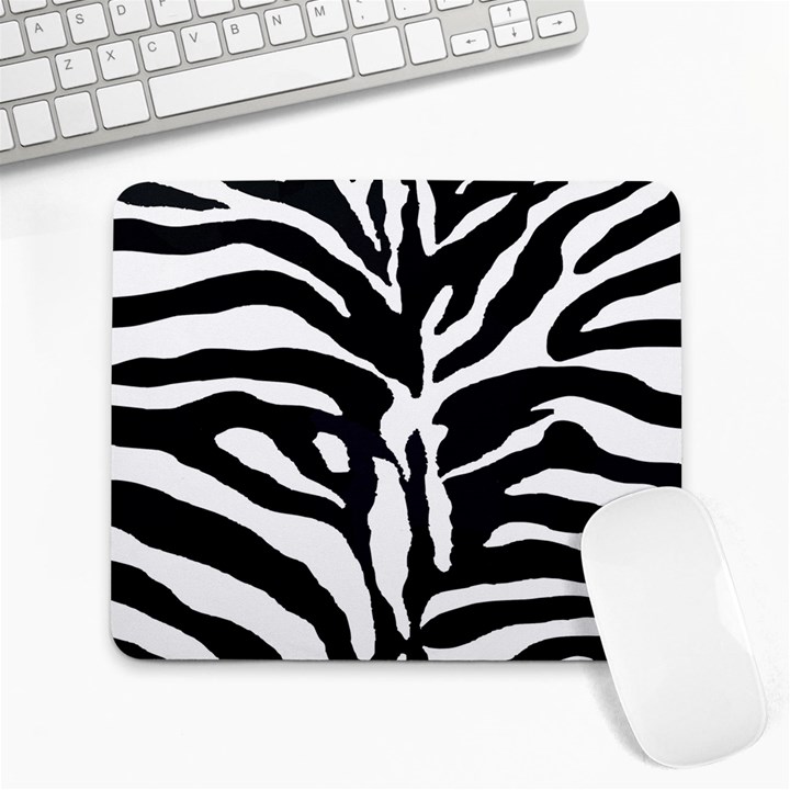 Zebra-black White Large Mousepad