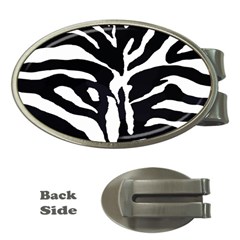 Zebra-black White Money Clips (oval)  by nateshop