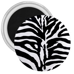 Zebra-black White 3  Magnets by nateshop