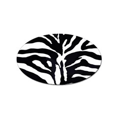 Zebra-black White Sticker Oval (100 Pack)